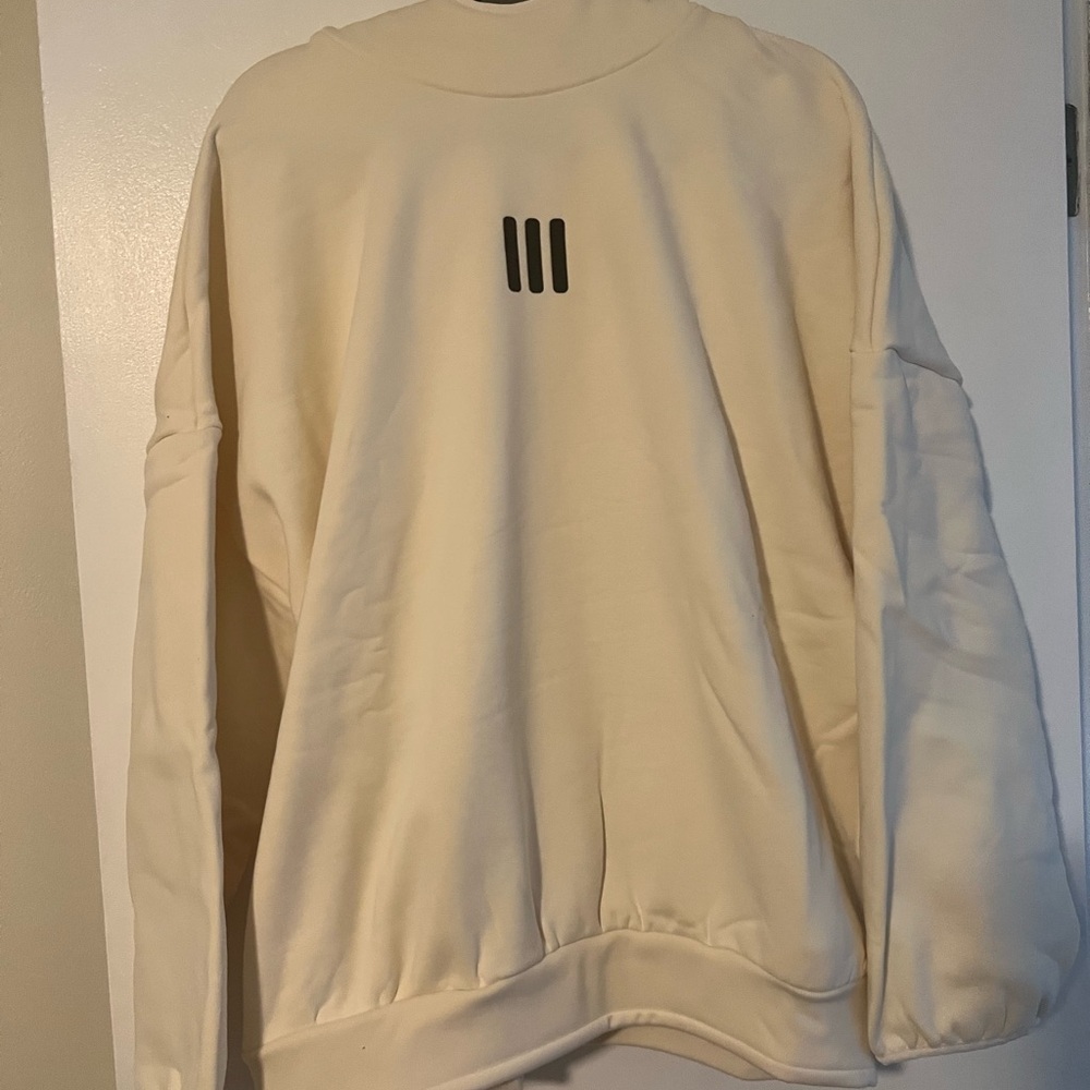 Fear of God Cream Crewneck Sweater with Black Accents
